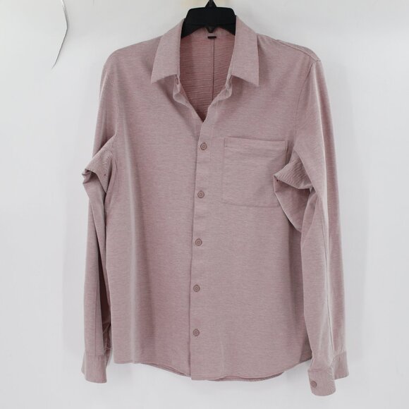 Lululemon commission shirt Men's medium long sleeve button up one pocket preppy - Picture 1 of 11